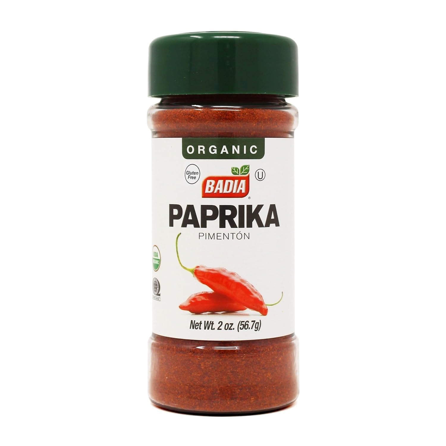 Badia Organic Paprika - Sweet & Smoky Flavor, 2 oz for Cooking, Seasoning, and Garnishing USDA Organic