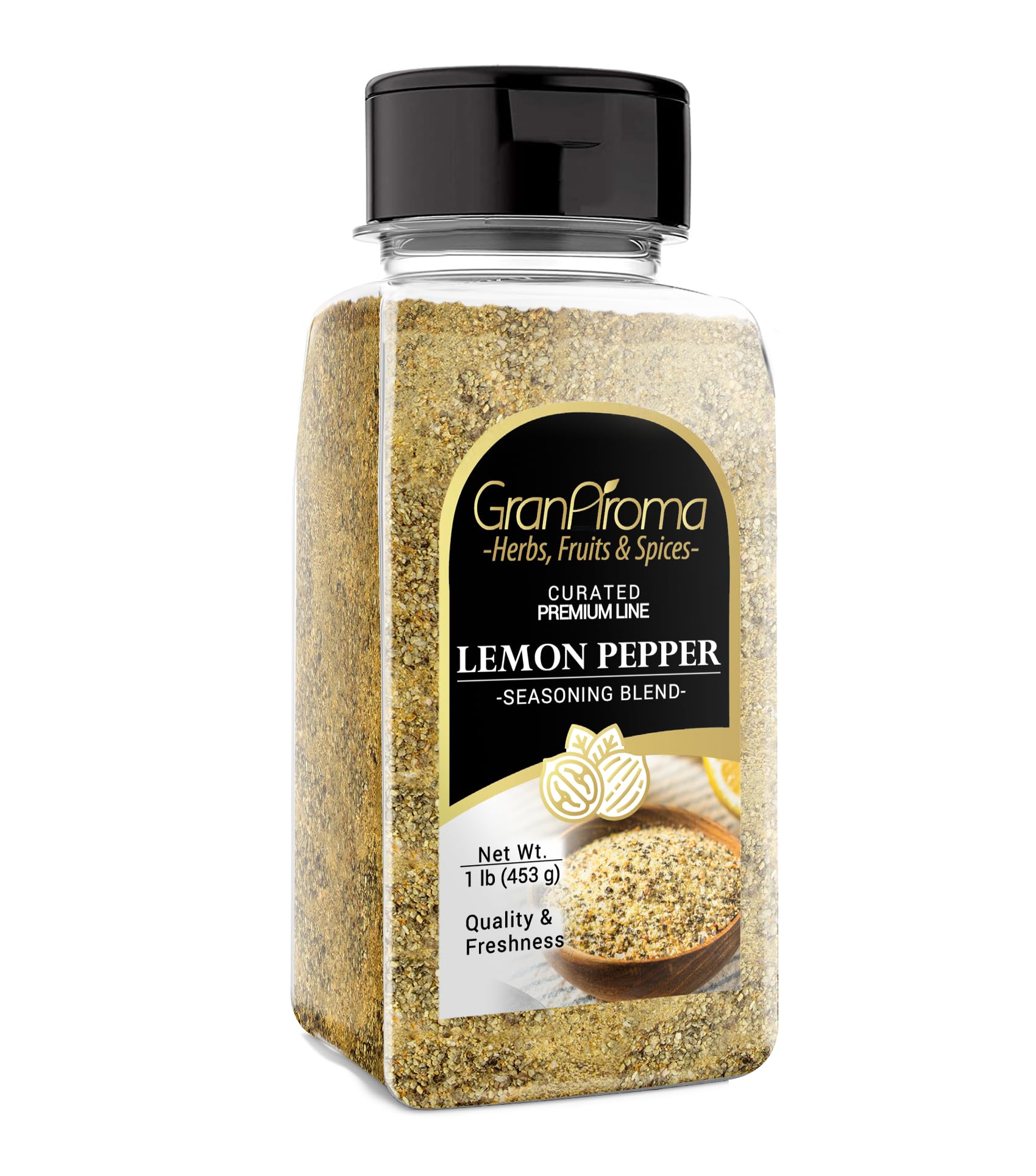 GranAroma Zesty Lemon Pepper Seasoning for Chicken and Steak, 1 lb Versatile Flavor Blend
| GranAroma Lemon Pepper Seas