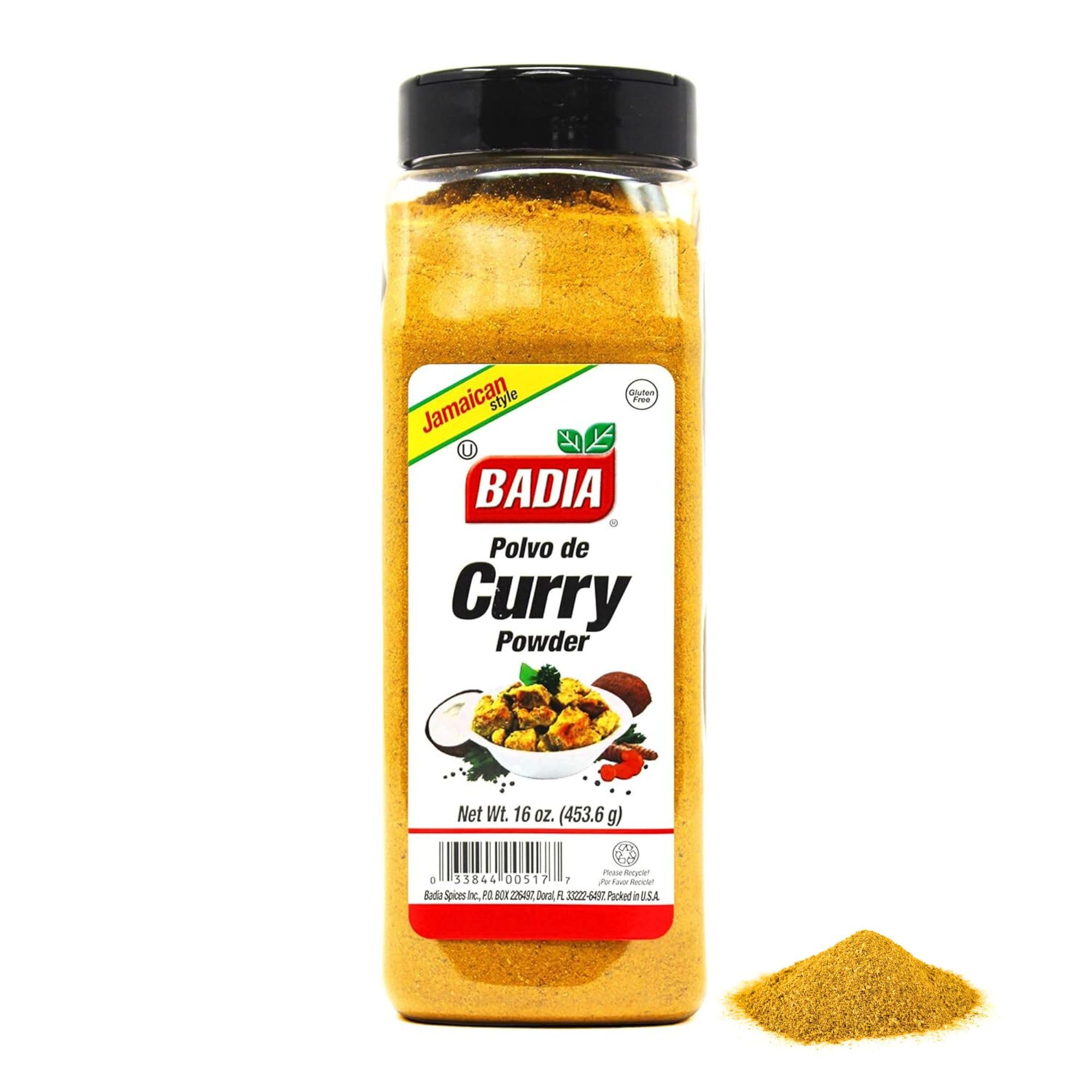 Badia Jamaican Style Curry Powder - Flavorful Blend for Cooking Enthusiasts - 16 oz