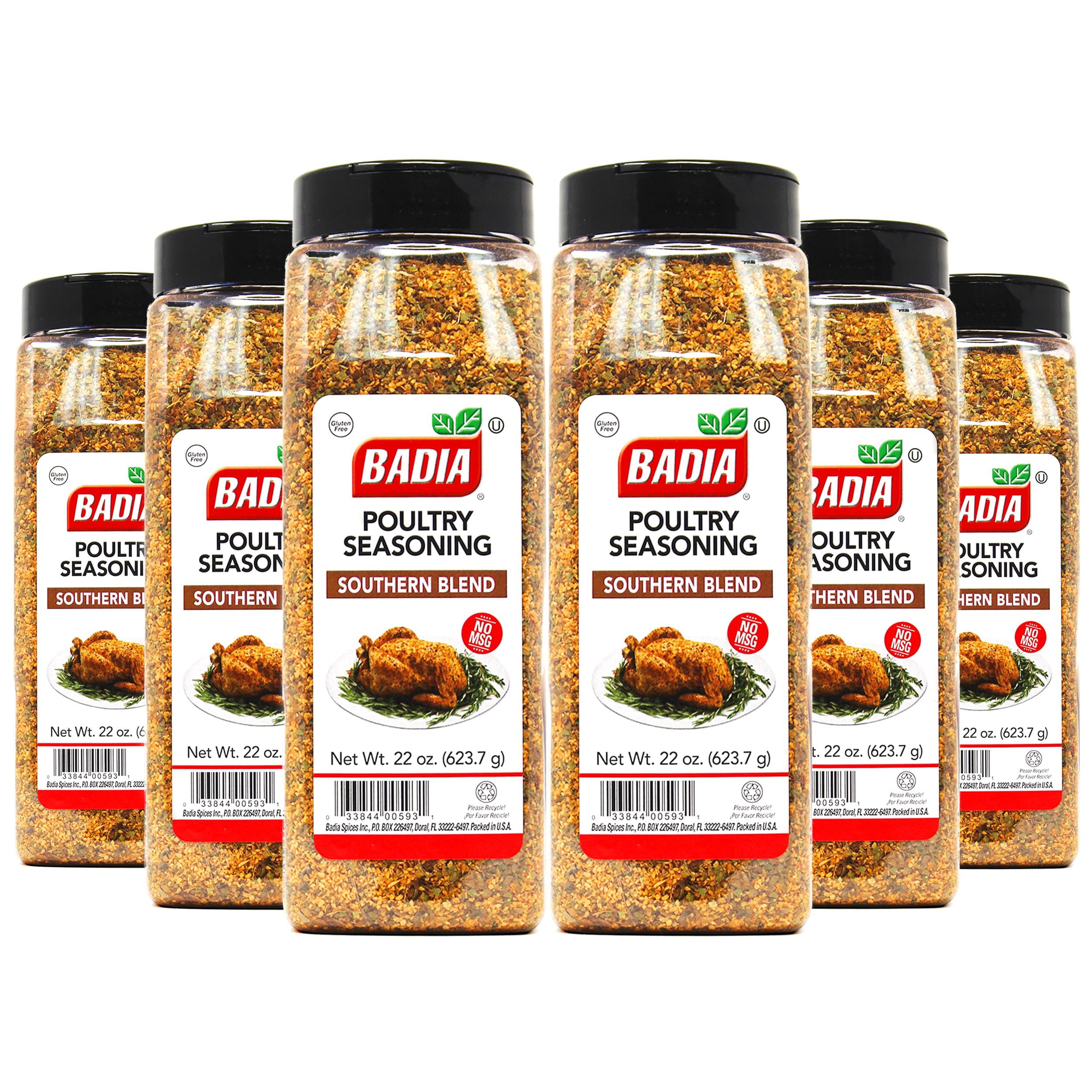 Badia Poultry Seasoning, Flavored with Herbs and Spices (Pack of 6) for Home Cooks in the Kitchen